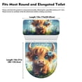 thumbnail image 5 of ZIATUBLE Highland Cow Toilet Tank Lid Dust Cover Oval Toilet Seat and Tank Lid Cover Set 2 Pack Machine Washable Toilet Covers Sets for Bathroom Stylish Toilet Lid Cover Set, 5 of 7