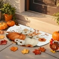 thumbnail image 6 of Hometravel Thanksgiving Floor Mat, Semi-Circle Maple Leaf Pumpkin Design Doormat, Non-Slip Entrance Mat for Porch, Fall Holiday Decor, Dirt Resistant, 6 of 6