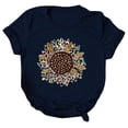 thumbnail image 4 of Lovskoo 2024 Short Sleeve T-Shirts for Women Round- Neck Christmas Recreational Tops Navy, 4 of 5