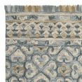 thumbnail image 5 of SAFAVIEH Blossom Jocelyne Geometric Fringe Wool Area Rug, Light Beige/Blue, 6' x 6' Square, 5 of 7