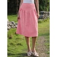 thumbnail image 4 of DARING DIVA Women's Summer Retro Below Knee Length Flared Skirts X-Small Red, 4 of 6