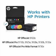 HP Genuine 936 CMYK (Black, Cyan, Yellow, Magenta) Original Ink Cartridge 4-Pack