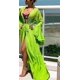 thumbnail image 1 of Sexy Bikini Cover-ups Túnica blanca larga Casual Summer Beach Dress Mujeres elegantes Tallas grandes Ropa de playa Traje de baño Cubrir A911VERDE CLARO, 1 of 1