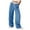 Blue, variant on Womens Casual High Waist Wide Leg Pants with Drawstring Comfortable Relaxed Fit and Side Pockets Trendy Stylish Outfit