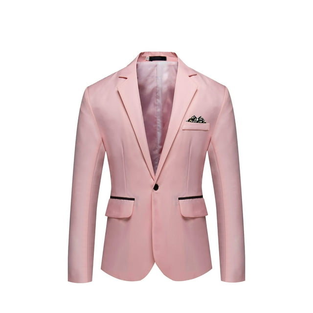 EGNMCR Vestes pour Hommes Mode Homme Angleterre Couleur Unie Décontracté Complet à Simple Boutonnage