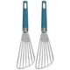 thumbnail image 4 of GOOHOCHY 2 unids de acero inoxidable Pescado de pescado Frito Freír Spatulas Gadgets de cocina (azul), 4 of 7