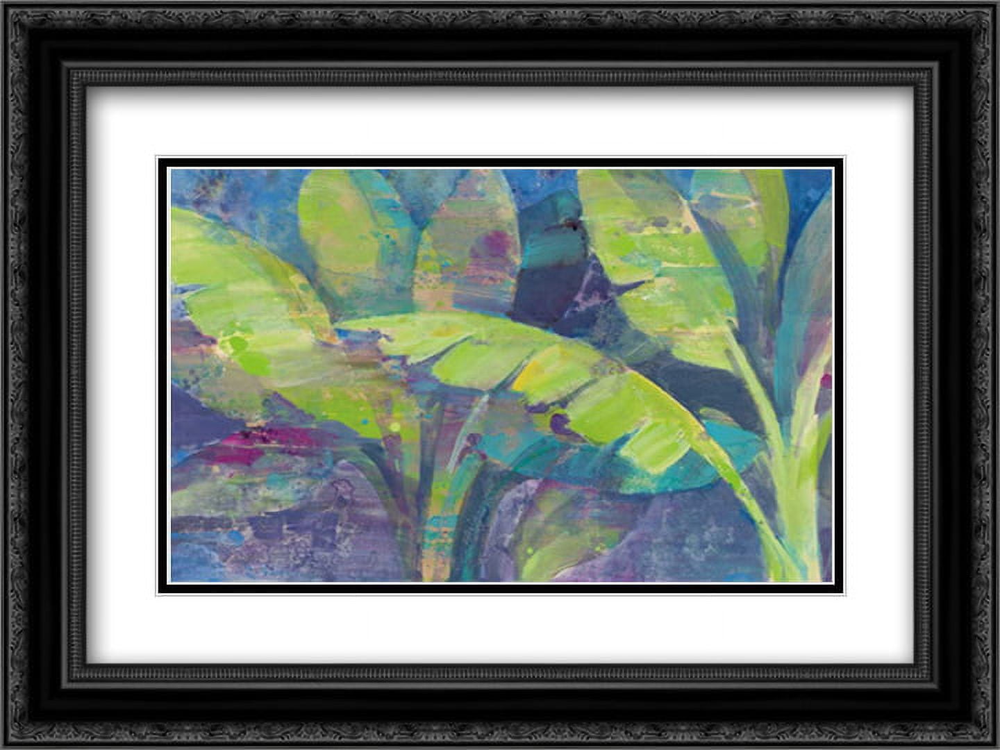 Silverwood I 2x Matted 24x16 Black Ornate Framed Art Print by