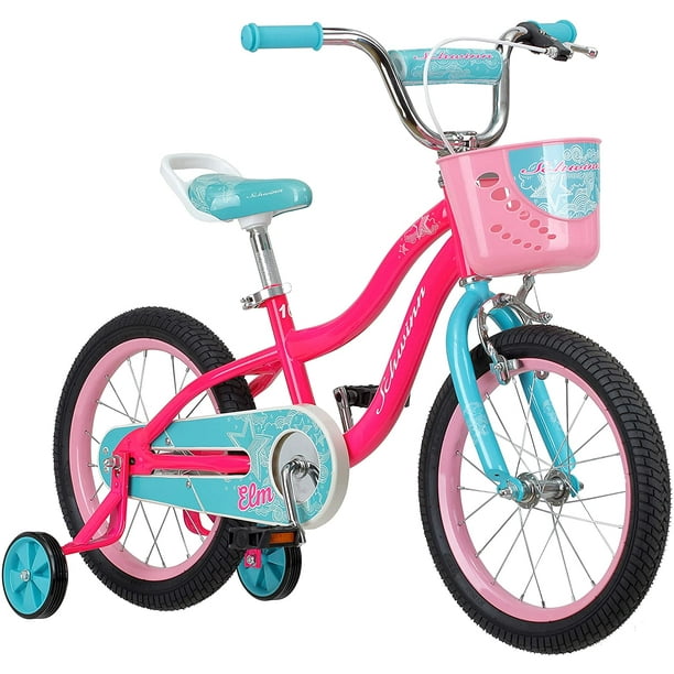 Schwinn Elm Girls Bike For Toddlers And Kids 12 14 16 18 Inch Wheels For Ages 2 Years And Up Pink Purple Or Teal Balance Or Training Wheels Adjustable Seat Walmart Com