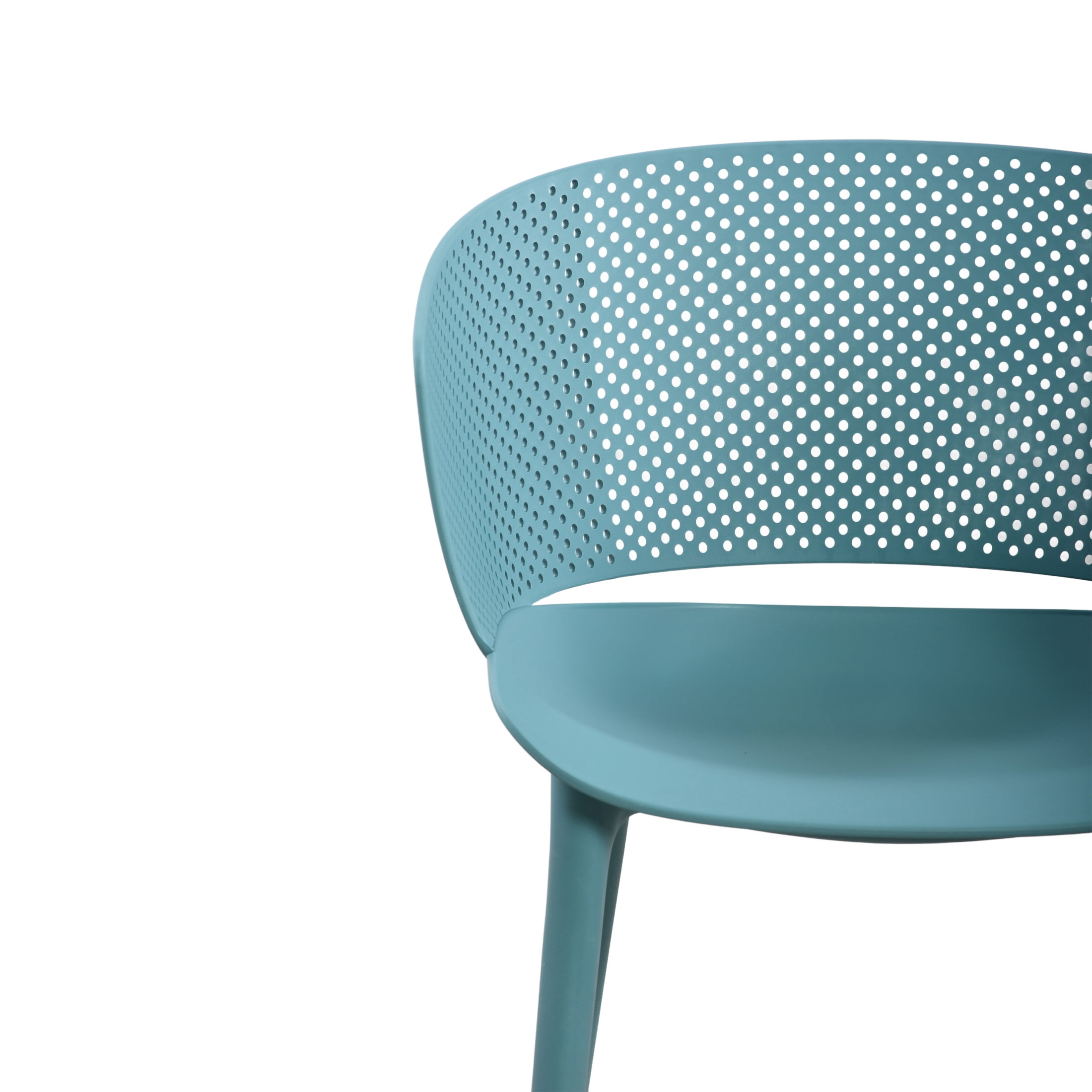Christopher Knight Home 3-Piece Outdoor Bistro Set, Plastic Table and Round Back Chairs, Sky Blue