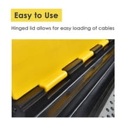 Yescom Cable Ramp Protector 2 Channel Hose Protecitive 22000 Lbs Load Capacity Speed Bump for Road Driveway, 2 Packs