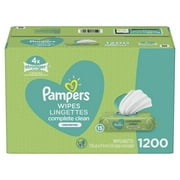 Pampers Unscented Complete Clean Baby Wipes, 1200 ct.