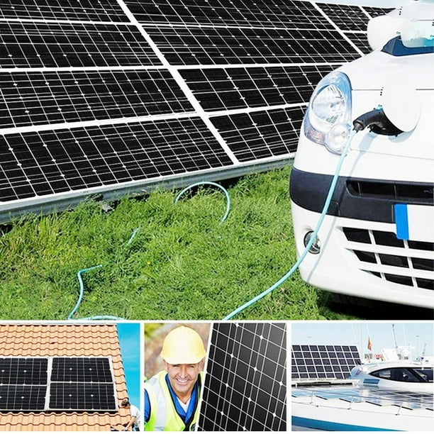 Kit Completo De Panel Solar De Energía Solar ANGGREK 12V-220V Pantalla LCD Fusibles Incorporados Puertos USB Duales Con Enchufe Universal
