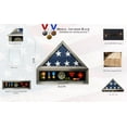 thumbnail image 5 of Military Shadow Box Display Case for Funeral Burial Flag for American Veterans Fits Folded 5x9.5’ Flag, Medal, Patches. Solid Wood and Glass. (Rustic), 5 of 7