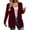 504_Red, variant on Jxximdong Women Blouses, Elegant Solid Color Hollow Pocket Women's Cardigan Jacket, Black Daily Dresses for Women