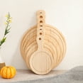thumbnail image 3 of Espátula de madera natural para pizza de 7 pulgadas, tabla para charcutería, para hornear pizza y pan caseros, 18 x 18 x 1,6 cm, 3 of 6