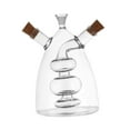 thumbnail image 3 of Dispensador de aceite de oliva y vinagre 2 en 1, transparente, para cocina, dispensador de de soja, recipiente para aceite y vinagre para cocina, 3 of 9