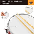 thumbnail image 3 of 48 PCS Drum Gel Pads Drum,Gel for Drums Silicone Drum Damper Gel Pads, Clear Drum Silencersand Long Strip Drum Silencers Pads Set Strong Sticky Sound Dampening Pads(Transparent), 3 of 5
