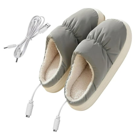 

Heated Slippers Electric Heating Boots Heated Foot Warmer Slippers USB Charger Electric Heating Shoes Warmer for Women Men