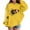 Yellow, variant on WOYY Girls Hooded Sweatshirt Football Print Loose Active Hoodie, Sizes 18-24M
