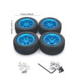thumbnail image 3 of ZheElen Pack of 4 Rubber Wheel Rim Remote Control Car Crawler Upgrade Hubs Modification Spare Replacement for Wltoys A949 A959 A969 Blue, 3 of 6