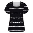 thumbnail image 2 of SMihono Hauts pour Femmes Été Mode Décontractée Col Montant Imprimé Pétale Manches Courtes - T-Shirts Grande Taille, 2 of 5