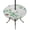 Green Grey, variant on Round Outdoor Tablecloth with Umbrella Hole and Zipper, Eucalyptus Leaves Tablecloth with Elastic Waterproof, Daisy Spring Floral Botanical Wooden Patio Table Covers for 36" - 44" Picnic Pool Tables