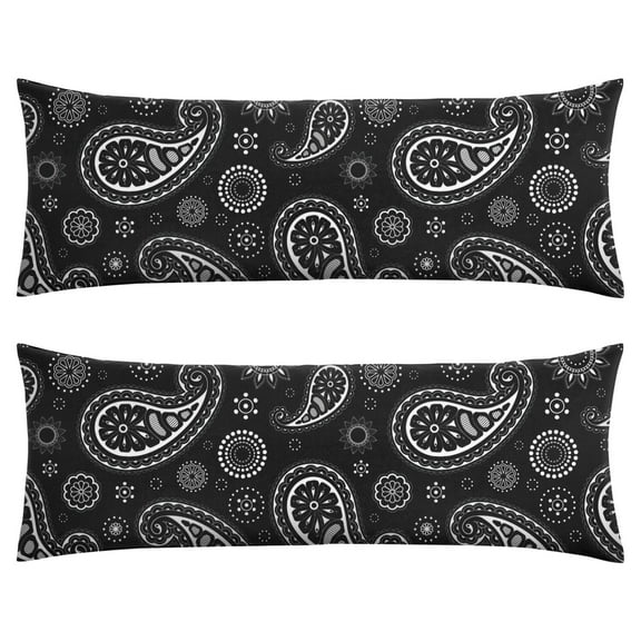 Boho Long Body Pillow Cover – Soft & Breathable Ethnic Fabric, Hidden Zipper, 20"x54", Stylish Abstract Tribal Print – Gift for Side Sleepers, Pregnancy, Home Decor