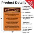 thumbnail image 2 of Extremely High Arc Flash Incident OSHA WARNING Aluminum Sign 14 Inch x 10 Inch - 10 Pack, 2 of 8