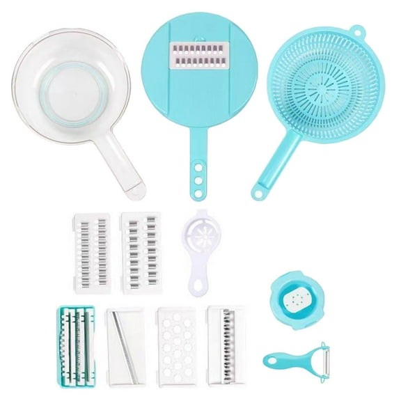 UPOUART Portable Veggie Chopper Home Users Blue PP 1 Set