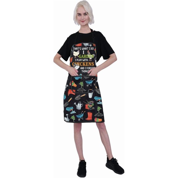 SHAANXIXIAN Chicken Apron That's What i Do i Garden i Play With Chickens And i Forget Things Chicken Farmer Gifts Gardening Lover Gifts