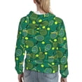 thumbnail image 7 of Salouo Tennis Rackets and Balls Pattern Hoodie Sweatshirts for Women, Autumn Pullover Hoodie Workout Sweat Women's Long Sleeve Preppy Sweatshirts-Medium, 7 of 7
