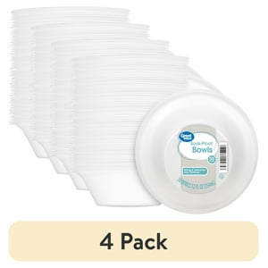 Great Value Everyday Disposable Foam Bowls, 12 oz, 200 Count