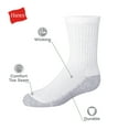 thumbnail image 4 of Crew Socks Pack, 12 Pairs, Double Tough Moisture-Wicking Boys' Socks, White, 4 of 7