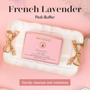 SPONGELLÉ Pedi Buffer with Built-In Cleanser, Exfoliating Soap Sponge, French Lavender