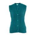 Turtle Bay New York Women's Button Front Cable Cardigan Sweater Vest