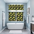 thumbnail image 3 of Lemon Black Kitchen Curtains Sets for Windows 36 Inch Length, Country Fruit Watercolor Farmhouse Plant Rod Pocket Window Treatments Tier Curtains and Valances Set for Bedroom/Bathroom, 3 of 8