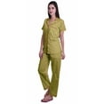 thumbnail image 2 of Moomaya Ensemble de Pyjama à Manches Courtes Imprimé pour Femmes Chemise de Nuit Boutonnée Imprimée, 2 of 6