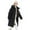 Black*, variant on Children Girls Puffer Jacket Solid Color Long Sleeve Warm Winter Long Down Coat with Fill and Insulated Outerwear Cold Weather Trendy Vacation Coat