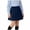 Navy, variant on Girls Summer Skirt Short Length Elastic Waist Pleated Pattern Cotton Blend Skirt 11-12 Years