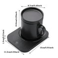 thumbnail image 3 of Glass&Bottle Coffee Mug Warmer & Self-Heating Mug Set with Wireless Charging Lid 12oz for Desktop Home for Coffee Lovers, 3 of 8