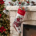 thumbnail image 4 of Personalized Christmas Stockings with Embroidered Name,Soft Velvet with Snowman Jacquard Design Xmas Stockings,18Inches Vintage Stocking for Family & Fireplace Holiday Decor Gift, 4 of 9