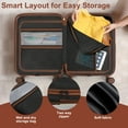 thumbnail image 5 of Nefoso 3 Piece Luggage Sets, Carry on Luggage 20 in 24 in 28 in Suitcase with TSA USB Port Spinner Wheels, Hardshell Lightweight Beige, 5 of 9