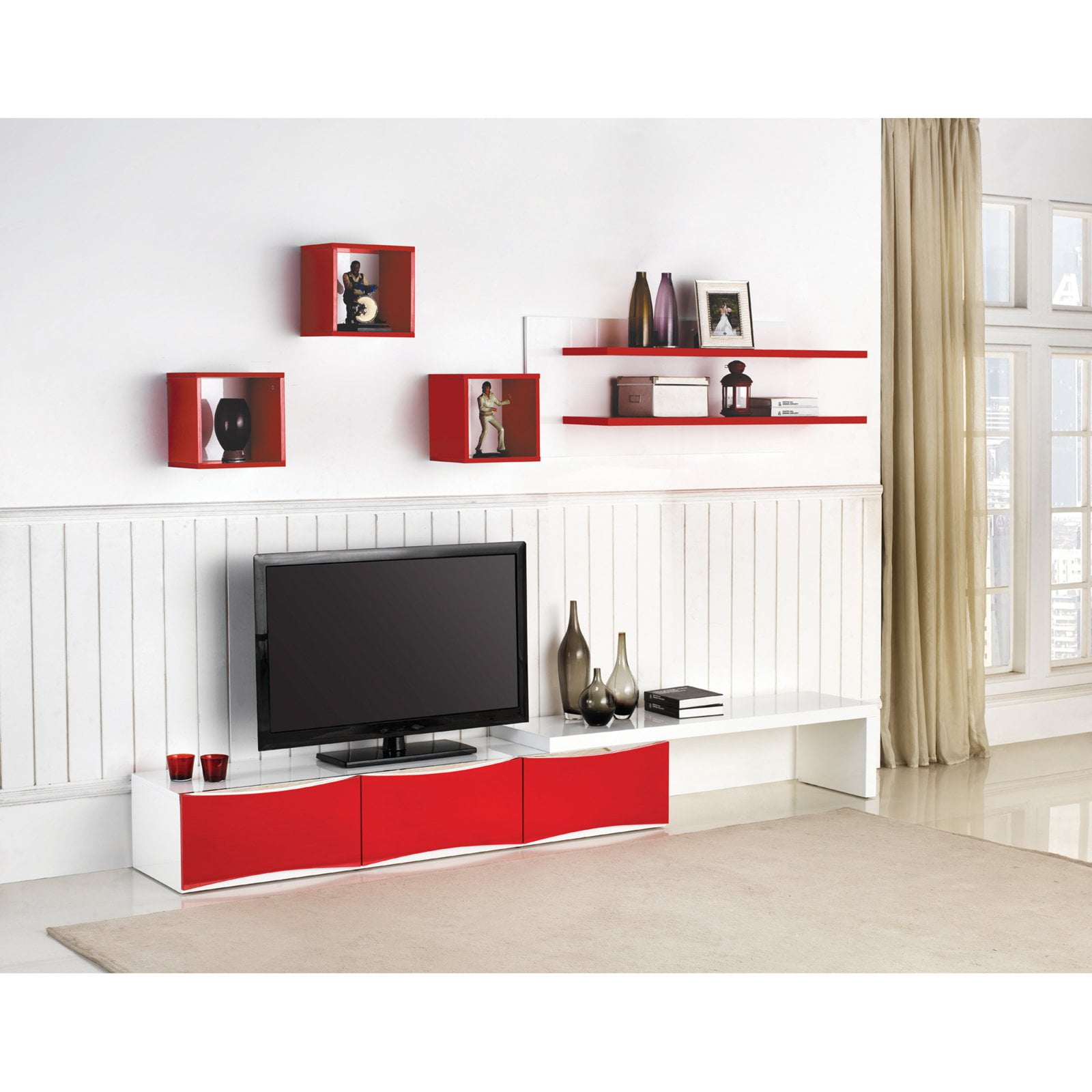 Eagle Furniture Low Profile Tv Console With Extendable Table Walmart Com