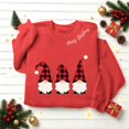 thumbnail image 5 of Jsaierl Women's Christmas Sweatshirts Plus Size Gnomes Graphic Sweatshirt Cotton Trendy Pullover Crewneck Tunic Long Sleeve Tops S-2XL, 5 of 9