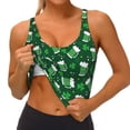thumbnail image 3 of KLL Happy St. Patrick's Day for Workout Tank Tops for Women,U Back Fitness Top Built in Shelf Bras Padded Fit for Yoga Gym-Medium, 3 of 8
