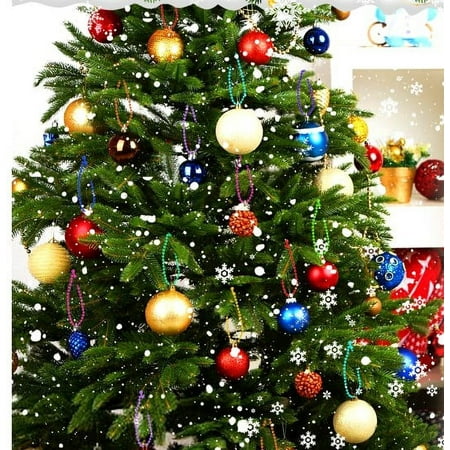 

100Pcs Christmas Tree Pendant Chains Ball Bead Chains Tag Hanging Chains Tag Chain Ball Chains
