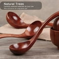 thumbnail image 3 of Wooden Ladle Spoon Set Long Handle Soup Ladle for Pot & Bowl Non-Stick Wooden Spoon Set f C1412, 3 of 7