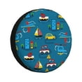 thumbnail image 2 of Balery Transportations with Buildings Tire Covers - Tough Tire Wheel Protector for Truck, SUV, Trailer, Camper, RV -15 inch, 2 of 8