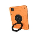 thumbnail image 4 of for iPad Pro 11 2024 Heavy Duty Case, with Kickstand & Pencil Holder Shockproof Protective 2 In 1 Cover for iPad Pro 11 2024 Kids Friendly Silicone PC Rugged, Orangeblack, 4 of 5