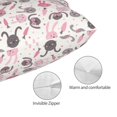 thumbnail image 3 of Pofeuu Rabbit And Carrot Print Polyester Microfiber Plush Pillowcases, Super Soft and Cozy Pillow Case Covers with Envelop Closure（Pillow core not included）-20"x30", 3 of 6